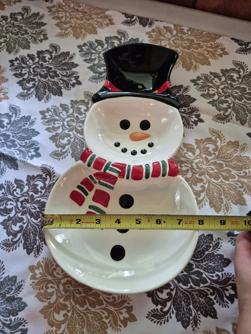 ❤️‍🔥 Earthenware Snowman Shaped Christmas Tray